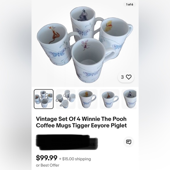 Vintage Winnie the Pooh mugs - Picture 12 of 12